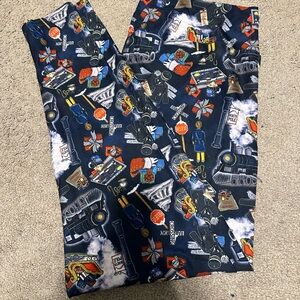 Colorful Polar Express Print Pants